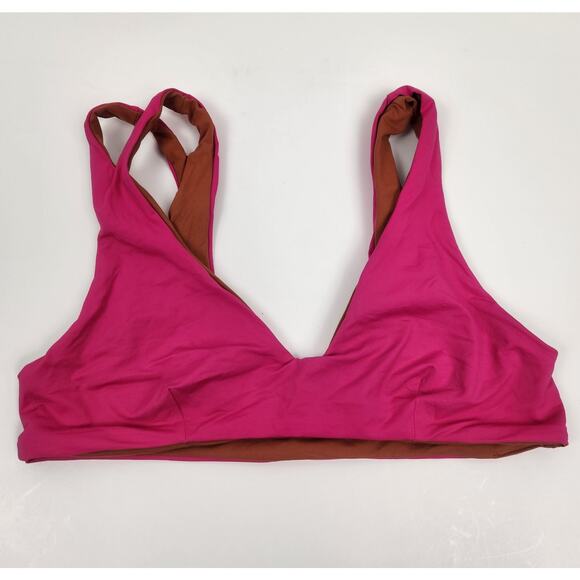 L*Space One Wave Reversible Bikini Top in Amber Pink Size XL NWT - Picture 1 of 6